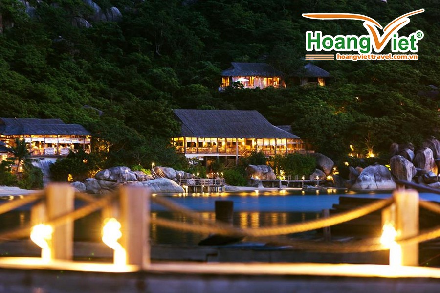 Buổi tối yên bình tại Six senses Ninh Vân Bay