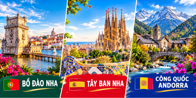 Tháp Belém, kiến trúc Barcelona và phong cảnh Andorra trong hành trình châu Âu