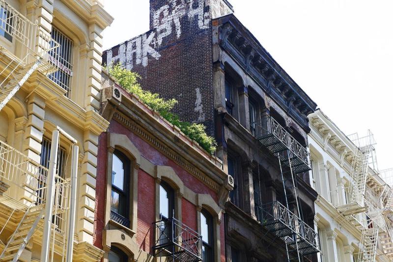 Những tòa nhà và cầu thang thoát hiểm tại khu SoHo New York