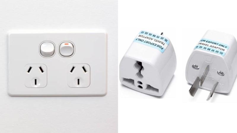 Phích cắm Type I ba chấu dùng tại Australia