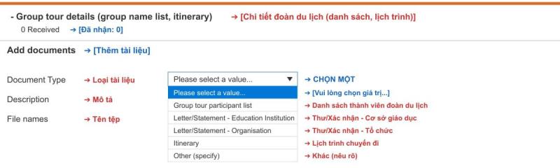 Nhóm Group tour details: danh sách đoàn và lịch trình tour