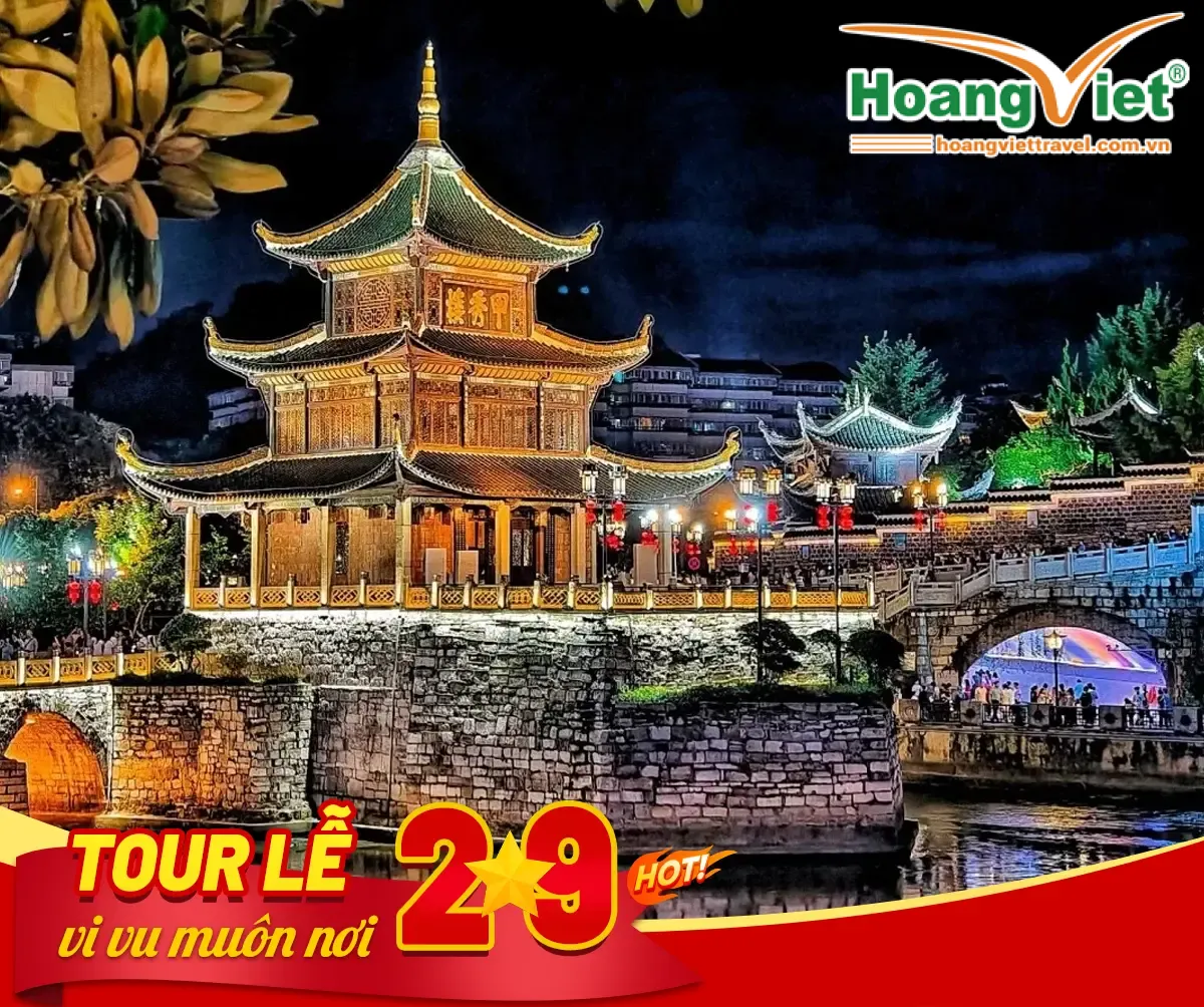 HÀNH TRÌNH KHÁM PHÁ QUÝ CHÂU – THIÊN HỘ MIÊU TRẠI BAY COLORFUL GUIZHOU AIRLINES du lịch trung quốc