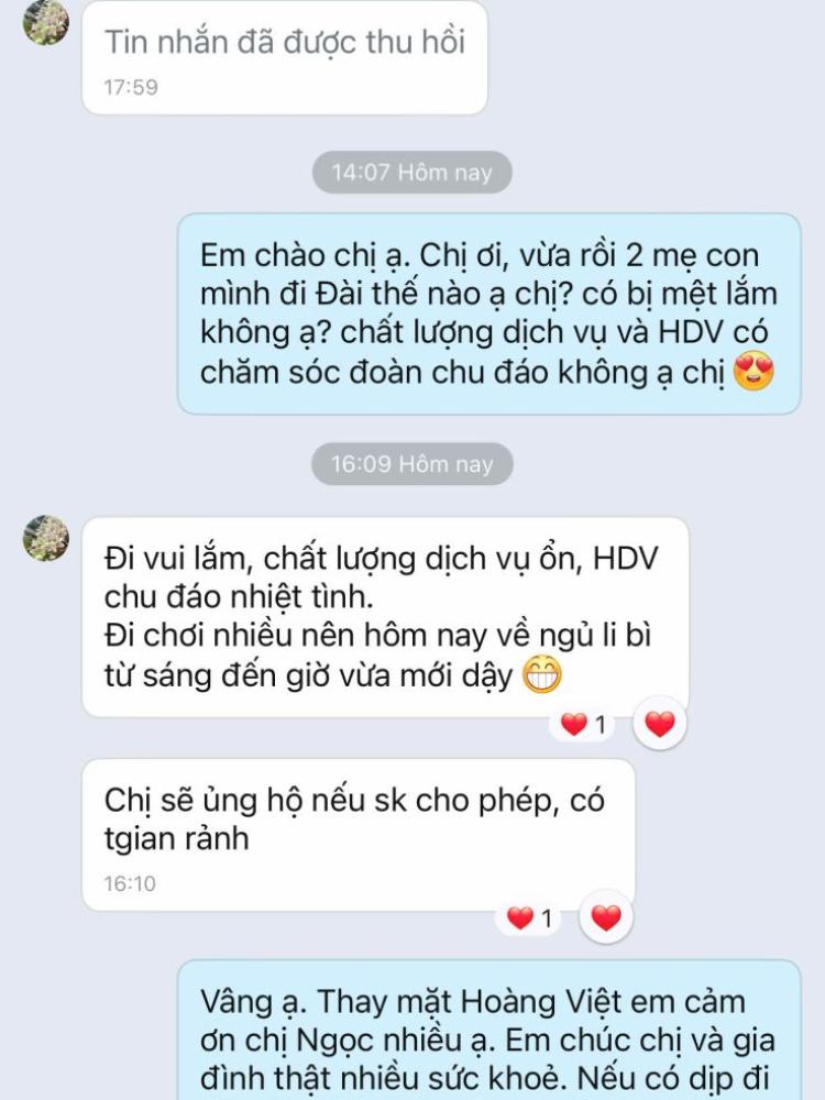 Cảm nhận khách hàng đi Đài Loan dịp lễ 30/4 - 1/5/2025 Cảm nhận khách hàng đi Đài Loan dịp lễ 30/4 - 1/5/2025