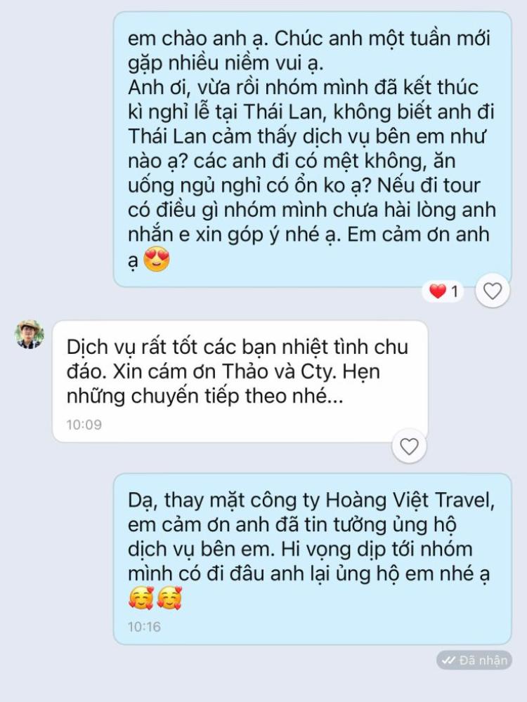 Cảm nhận khách hàng Tour Thái Lan 28/4/2026 Cảm nhận khách hàng Tour Thái Lan 28/4/2026