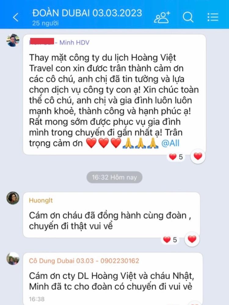 Cảm nhận của khách đi Dubai 3/3/2023