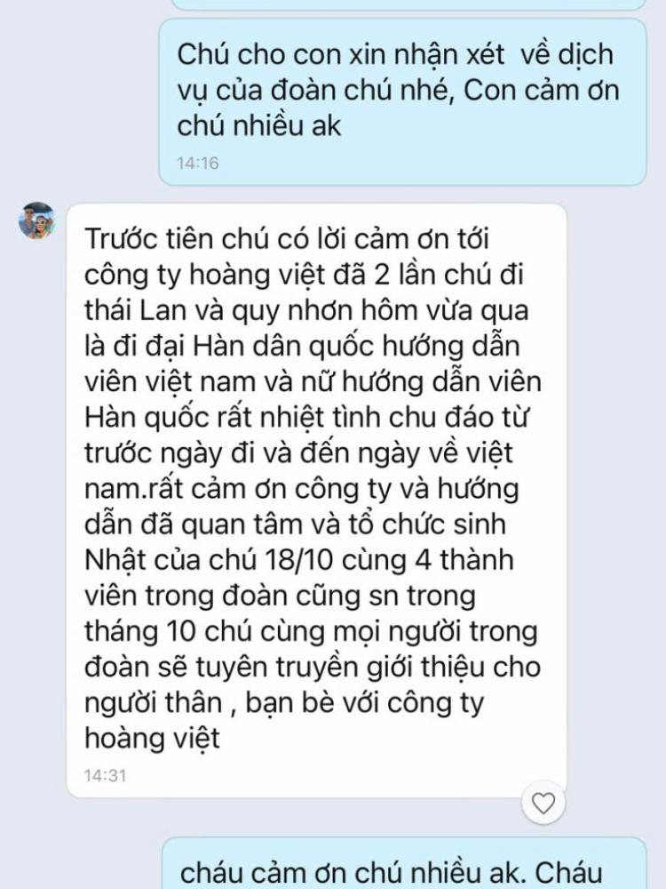 Cảm nhận khách đoàn du lịch Hàn Quốc 16/10/2025