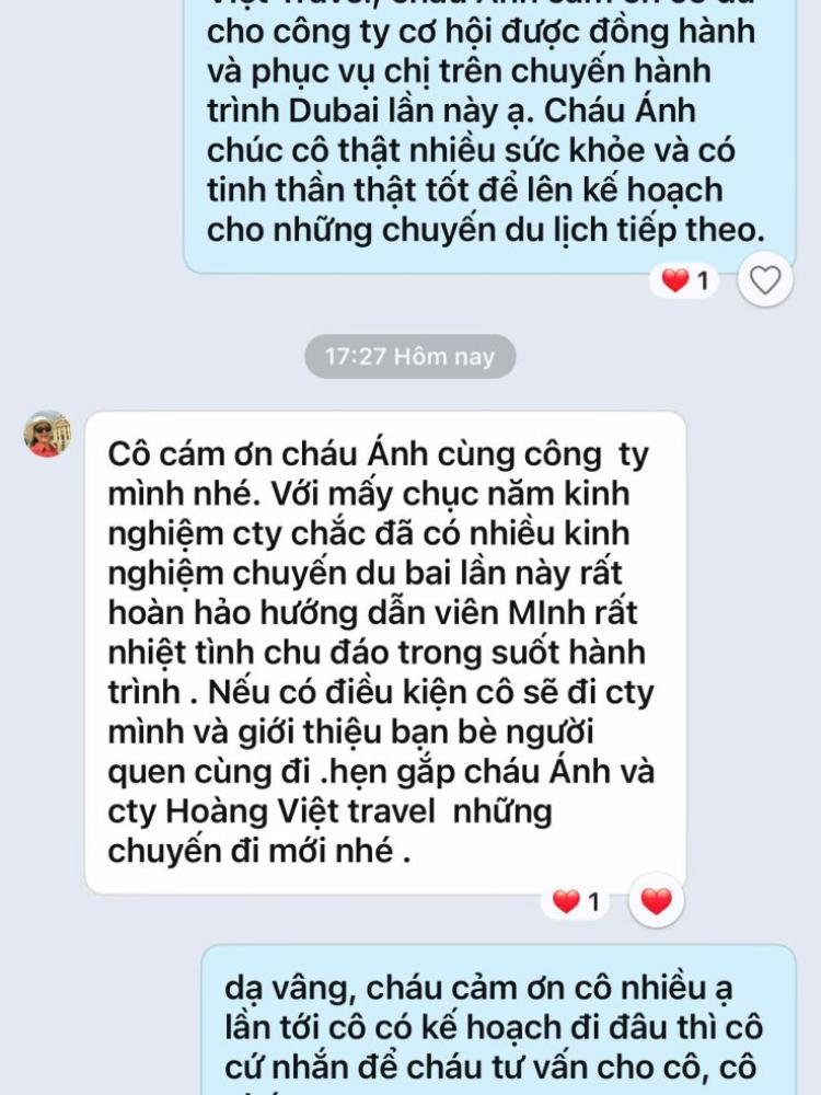 Cảm nhận khách đoàn du lịch Dubai 27/11/2025
