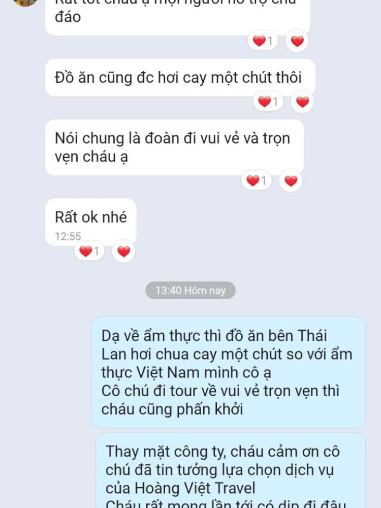 Cảm nhận khách đoàn du lịch Thái Lan 31/12/2025