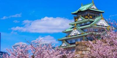 Lâu đài Osaka giữa mùa hoa anh đào Lâu đài Osaka giữa mùa hoa anh đào