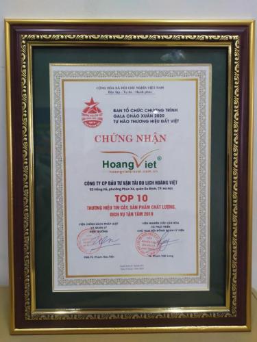 OP 10 THƯƠNG HIỆU TIN CẬY - SẢN PHẨM CHẤT LƯỢNG - DỊCH VỤ TẬN TÂM 2019