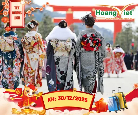 CUNG ĐƯỜNG VÀNG NHẬT BẢN CHÀO NĂM MỚI 2026 TẠI XỨ SỞ HOA ANH ĐÀO CÔNG VIÊN ÁNH SÁNG & TRƯỢT TUYẾT OSAKA – KYOTO – NAGOYA – PHÚ SĨ – TOKYO BAY VIETNAM AIRLINES 