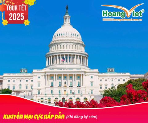 ĐI MỸ KHAI XUÂN ẤT TỴ 2025 Khởi hành MÙNG 2 TẾT ÂM LỊCH BAY EVA AIRLINES 5*