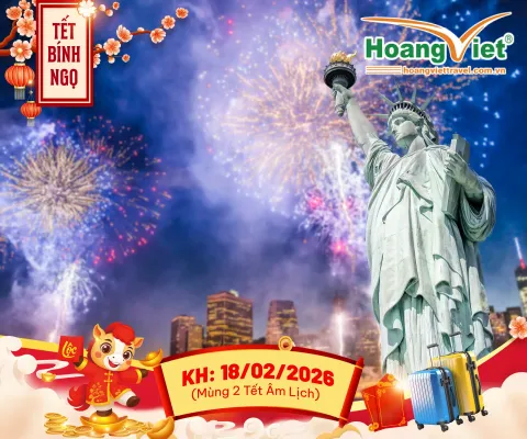 ĐI MỸ KHAI XUÂN BÍNH NGỌ 2026 KHỞI HÀNH MÙNG 2 TẾT ÂM LỊCH BAY EVA AIRWAYS 5 SAO