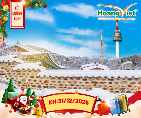 ĐÓN NĂM MỚI 2026 TẠI XỨ SỞ KIM CHI HÀ NỘI - SEOUL- NAMI- LOTTE WORLD-TRƯỢT TUYẾT ELYSIAN BAY JEJU AIR 