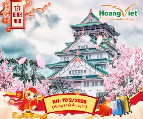 ĐÓN TẾT NGUYÊN ĐÁN GIỮA SẮC HỒNG ANH ĐÀO SỚM  TOKYO – PHÚ SĨ – KYOTO – OSAKA NO SHOPPING BAY VIETNAM AIRLINES 