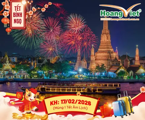 DU LỊCH THÁI LAN TẾT NGUYÊN ĐÁN 2026  HÀ NỘI - BANGKOK – PATTAYA- JOMTIEN –  VƯỜN NONG NOOCH - BAIYOKE SKY - HÀ NỘI BAY THAI AIR ASIA (BAY TỐI) 