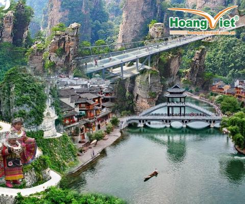 KHÁM PHÁ PHƯỢNG HOÀNG CỔ TRẤN - TRƯƠNG GIA GIỚI - THIÊN TỬ SƠN  BAY VIETJET AIR  