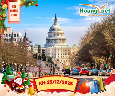 TẬN HƯỞNG KHÔNG KHÍ GIÁNG SINH TẠI NEW YORK  ĐÓN NĂM MỚI 2026 TẠI LOS ANGELES KHÁM PHÁ THIÊN NHIÊN HÙNG VĨ CỦA HOA KỲ  BAY EVA AIRWAYS/ CHINA AIRLINES 5*