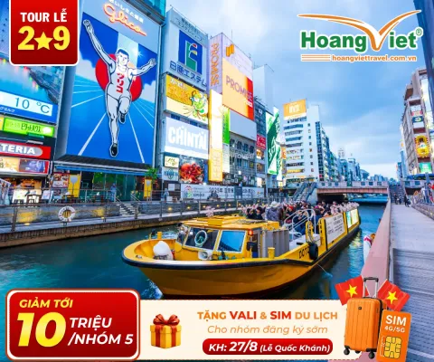 Tour Du Lịch Nhật Bản 6 Ngày 5 Đêm: Osaka – Kobe – Nagoya – Kyoto – Núi Phú Sĩ – Tokyo Bay Vietjet Air