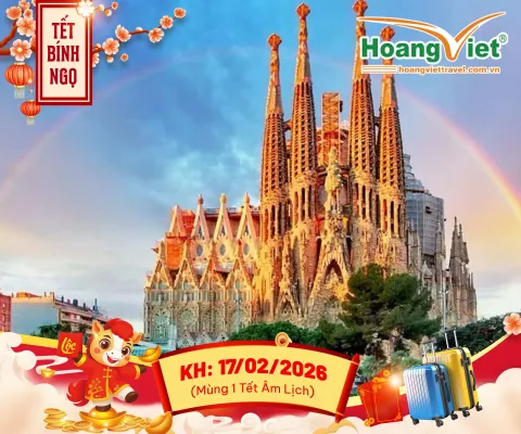 TOUR NAM ÂU TẾT BÍNH NGỌ 2026 TÂY BAN NHA - ANDORRA - BỒ ĐÀO NHA  BAY TURKISH AIRLINES 