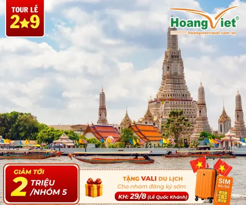 Tour Thái Lan Lễ 2/9: Bangkok – Pattaya – Jomtien – Vườn Nong Nooch – Baiyoke Sky Bay Thai AirAsia
