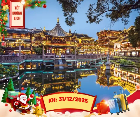 CHƯƠNG TRÌNH THAM QUAN: THƯỢNG HẢI – FREEDAY – TÂY Ô TRẤN – HÀNG CHÂU BAY AIR CHINA