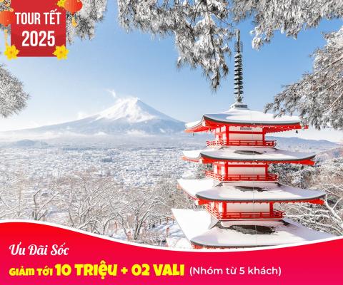DU LỊCH NHẬT BẢN TẾT NGUYÊN ĐÁN 2025 HÀ NỘI –TOKYO – NÚI PHÚ SỸ - KYOTO - OSAKA BAY VIETJET