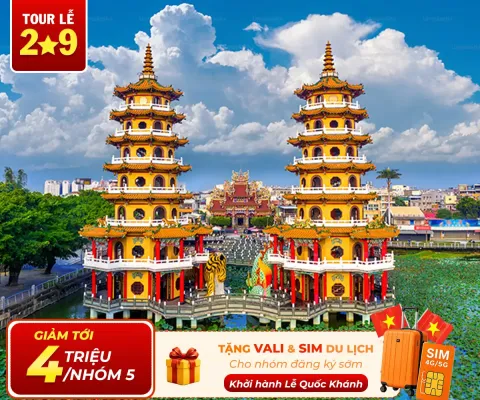 KHÁM PHÁ ĐÀI LOAN CAO HÙNG - ĐÀI TRUNG - ĐÀI BẮC 5 NGÀY 4 ĐÊM BAY VIETNAM AIRLINES