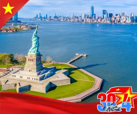 TOUR CHÀO MỪNG NGÀY THỐNG NHẤT 30/4 LIÊN TUYẾN ĐÔNG TÂY HOA KỲ 2026 BAY CHINA AIRLINES 5 SAO