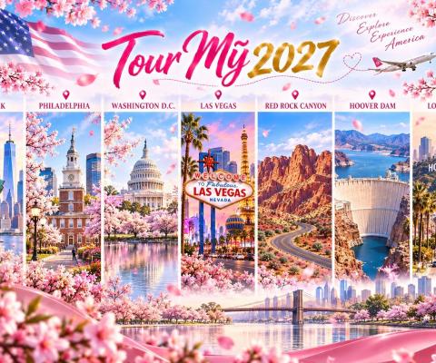 Tour Đông Tây Mỹ 10N9Đ Mùa Anh Đào Bay BR-CI Giá Tốt Nhất