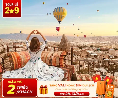 Tour Du Lịch Thổ Nhĩ Kỳ 8N7Đ Từ Hà Nội: Istanbul – Canakkale – Izmir – Pamukkale – Cappadocia Bay Turkish Airlines