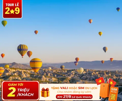  Tour Thổ Nhĩ Kỳ 9N8Đ: Istanbul – Canakkale – Kusadasi – Izmir – Pamukkale – Cappadocia Bay Turkish Airlines