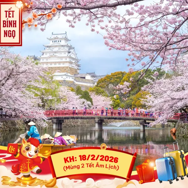 CHƯƠNG TRÌNH ĐÓN TẾT TẠI NHẬT BẢN HÀ NỘI – OSAKA – KYOTO – LÀNG CỔ SHIRAKAWAGO – TAKAYAMA – NÚI PHÚ SĨ – TOKYO – NGẮM HOA ANH ĐÀO NỞ SỚM – HÀ NỘI BAY VIETNAM AIRLINES