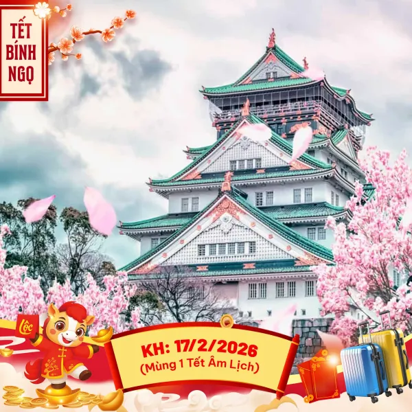 ĐÓN TẾT NGUYÊN ĐÁN GIỮA SẮC HỒNG ANH ĐÀO SỚM TOKYO – PHÚ SĨ – KYOTO – OSAKA NO SHOPPING BAY VIETNAM AIRLINES