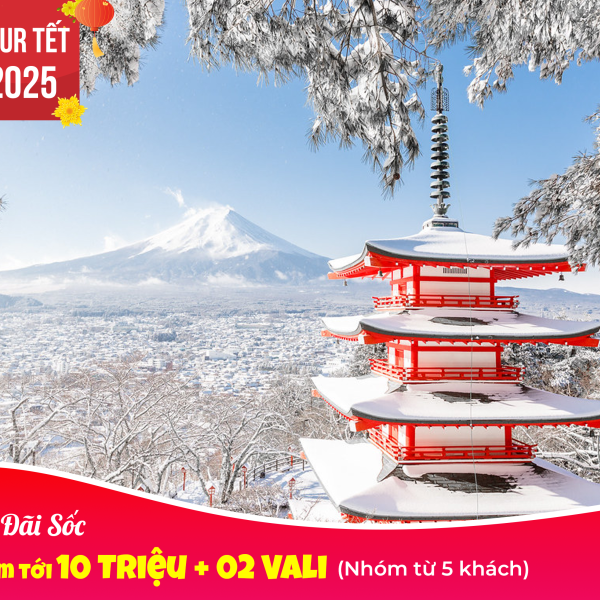 DU LỊCH NHẬT BẢN TẾT NGUYÊN ĐÁN 2025 HÀ NỘI –TOKYO – NÚI PHÚ SỸ - KYOTO - OSAKA BAY VIETJET