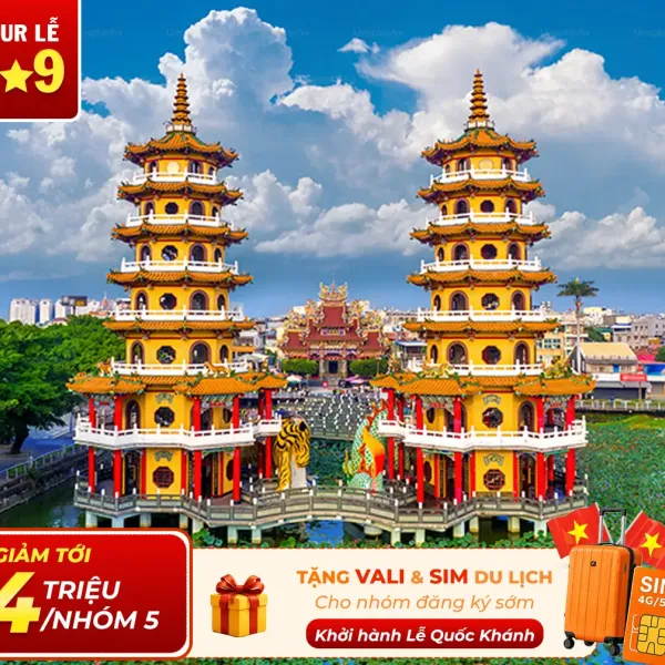 KHÁM PHÁ ĐÀI LOAN CAO HÙNG - ĐÀI TRUNG - ĐÀI BẮC 5 NGÀY 4 ĐÊM BAY VIETNAM AIRLINES