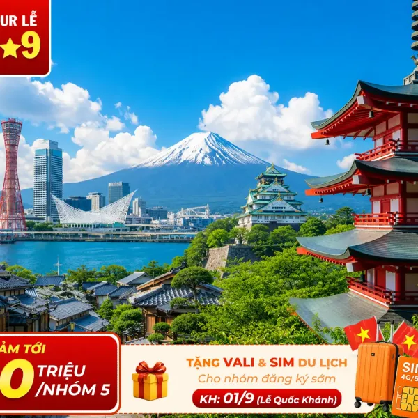 Tour Du Lịch Nhật Bản 6 Ngày 5 Đêm: Cung Đường Vàng Rực Rỡ