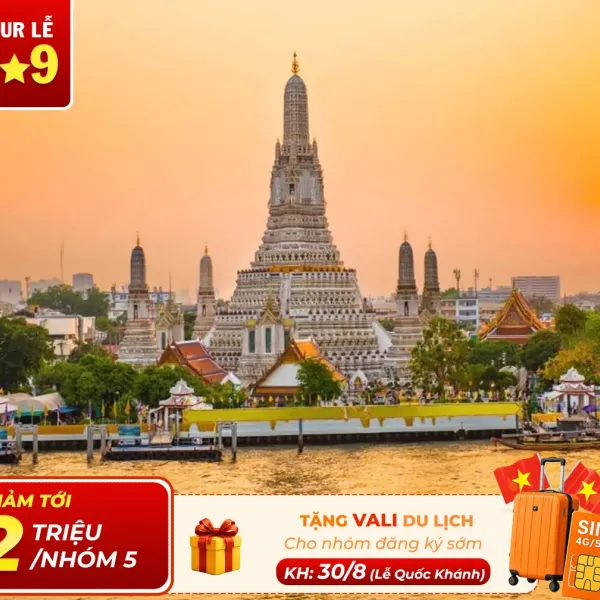 Tour Du Lịch Thái Lan 5 Ngày 4 Đêm: Bangkok – Pattaya – Đảo Coral – Show Alcazar – Baiyoke Sky Bay Vietnam Airlines