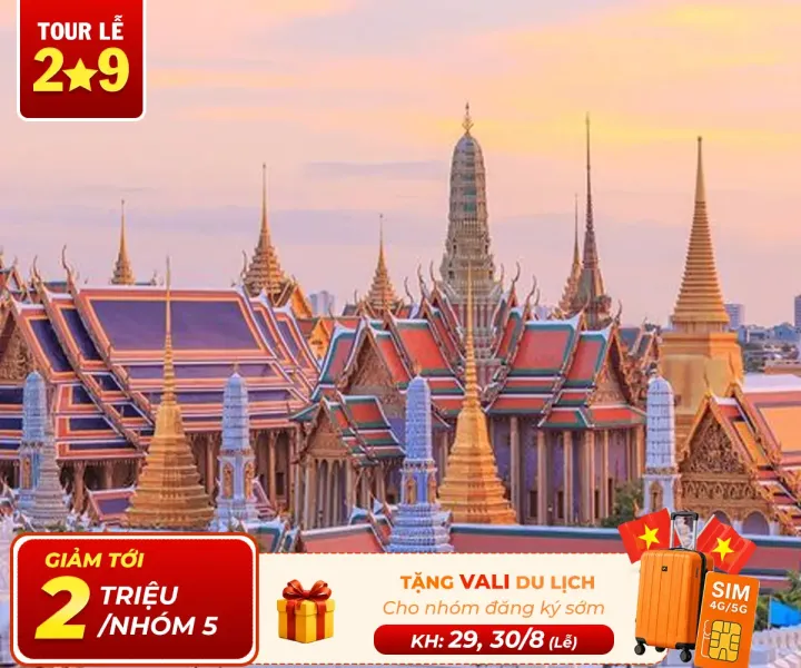   Tour Thái Lan 2/9 Từ Hà Nội: Khám Phá Bangkok – Pattaya Bay Thai AirAsia