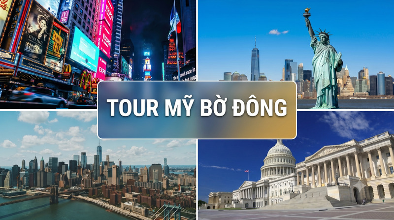 Quảng trường Thời Đại về đêm, Tượng Nữ thần Tự do, cầu Brooklyn cùng tòa nhà Điện Capitol ở Washington D.C