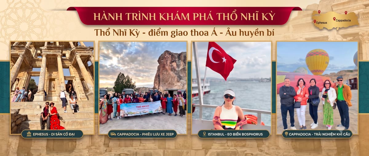 Du lịch Thổ Nhĩ Kỳ: di tích Ephesus, đoàn khách đi jeep ở Cappadocia, dạo thuyền Bosphorus và ngắm khinh khí cầu