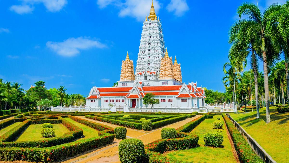 Buddhist temple complex Wat Yansangwararam in Pattaya, Thailand