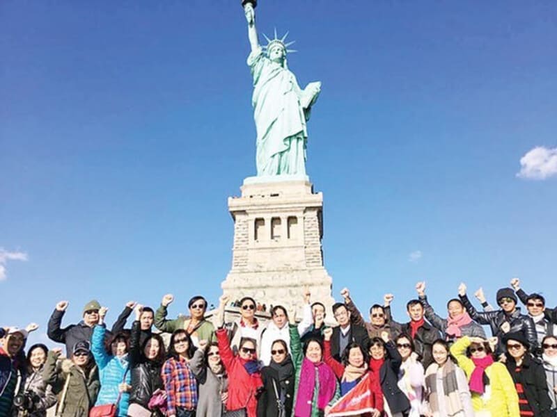Du khách Việt Nam khám phá thành phố New York