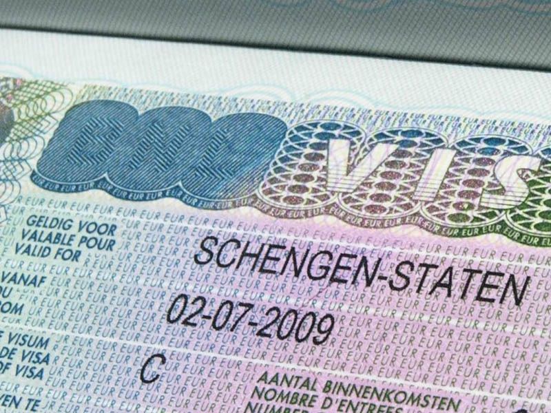 Mẫu tem thị thực Schengen Đức thể hiện các trường thông tin trên visa.
